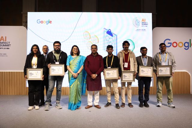 Gayatri at Google PhD Fellow Reception, New Delhi